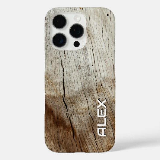 Weathered Driftwood Texture – Coastal Rustic Case-Mate iPhone Case (Achterkant)