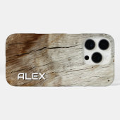 Weathered Driftwood Texture – Coastal Rustic Case-Mate iPhone Case (Achterkant (horizontaal))