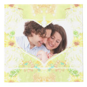 Weathered Floral Fantasy Easter Photo Cube (Devant)