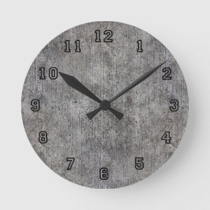 Weathered Gray Cement Sidewalk Ronde Klok