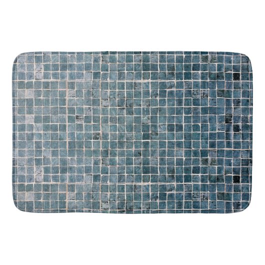 Weathered Green Realistic Mosaic Texture Funny Badmat (Voorkant)