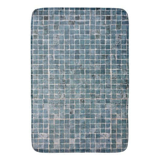 Weathered Green Realistic Mosaic Texture Funny Badmat (Voorkant Verticaal)