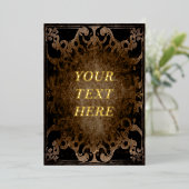 Weathered Grunge Parchment Texture Blank Folie Uitnodiging (Staand Voorkant)