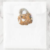 Weathered hanglock vierkante sticker (Tas)