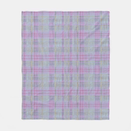 Weathered Lavender Plaid Fleece Deken (Voorkant)
