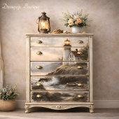 Weathered Lighthouse At Dusk Decoupage Tissuepapier