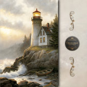 Weathered Lighthouse At Dusk Decoupage Tissuepapier