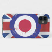 Weathered Mod Target on zijde effect Union Jack Case-Mate iPhone Case (Achterkant (horizontaal))
