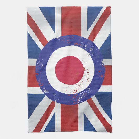 Weathered Mod Target on zijde effect Union Jack Theedoek (Verticaal)