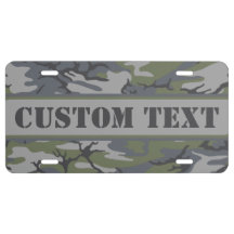 Weathered Outcrops Camo Custom License Bord