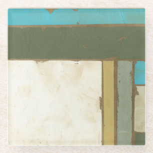 Weathered Panel Paining by Jennifer Goldberger Glazen Onderzetter