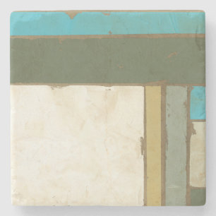 Weathered Panel Paining by Jennifer Goldberger Stenen Onderzetter