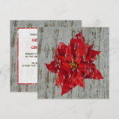 Weathered Poinsettia Winter / kerstbruiloft Kaart (Voorkant / Achterkant)