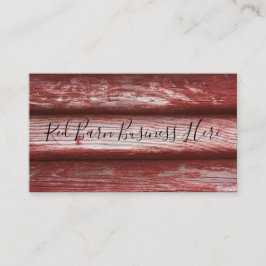 Weathered Red Barn Wood Rustic Visitekaartje