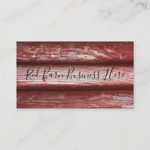 Weathered Red Barn Wood Rustic Visitekaartje