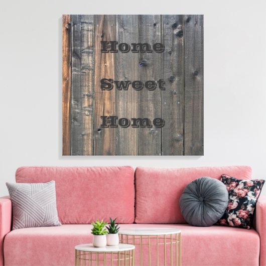 Weathered Redwood Fence Close-up Foto Afbeelding P Canvas Afdruk (Insitu (Woonkamer))