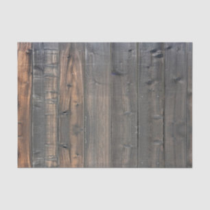 Weathered Redwood Fence Close-up Foto Afbeelding P Tissuepapier
