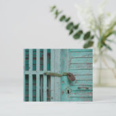 Weathered Turquoise-deur Briefkaart (Staand voorkant)