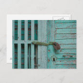Weathered Turquoise-deur Briefkaart (Voorkant / Achterkant)