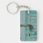 Weathered Turquoise-deur Sleutelhanger (Voorkant)