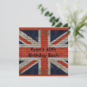 Weathered Union Jack op stenen muur Kaart (Staand voorkant)
