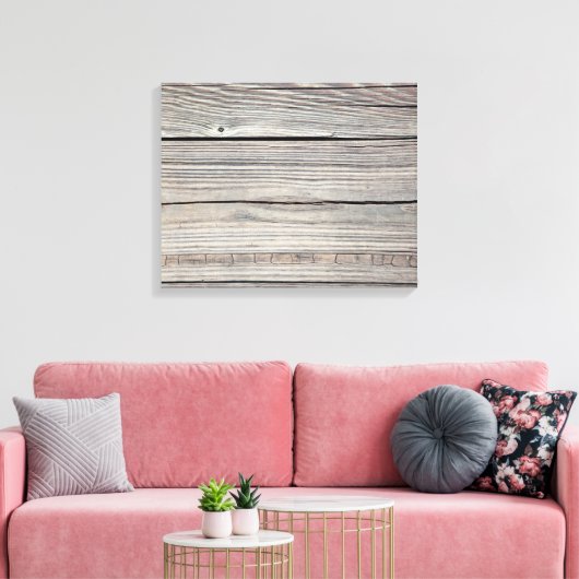 Weathered Wood Achtergrond - Oude raad Canvas Afdruk (Insitu (Woonkamer))