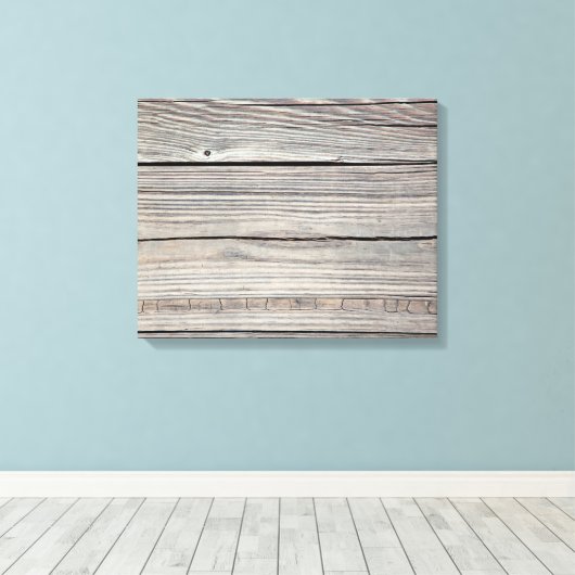 Weathered Wood Achtergrond - Oude raad Canvas Afdruk (Insitu (Houten vloer))