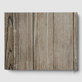 Weathered Wood & Light Strings Wedding Gastenboek (Achterkant)