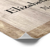 Weathered Wood & Liight Wedding Welcome Sign Poster (Hoek)
