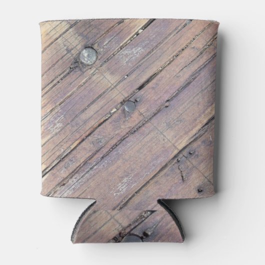 Weathered Wood Rough Textured Deck Blikjeskoeler (Voorkant)