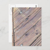 Weathered Wood Rough Textured Deck Briefkaart (Voorkant / Achterkant)