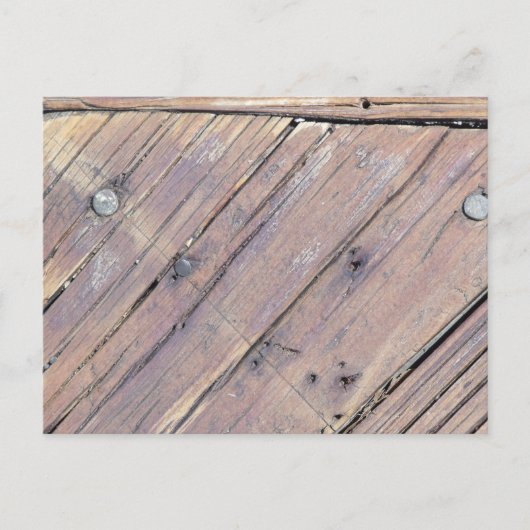 Weathered Wood Rough Textured Deck Briefkaart (Voorkant)