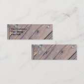 Weathered Wood Rough Textured Deck Mini Visitekaartje (Voorkant / Achterkant)