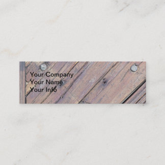 Weathered Wood Rough Textured Deck Mini Visitekaartje