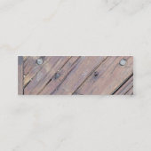 Weathered Wood Rough Textured Deck Mini Visitekaartje (Achterkant)