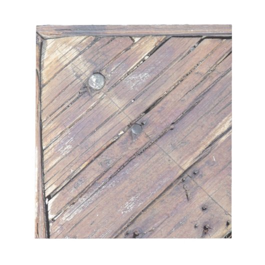 Weathered Wood Rough Textured Deck Notitieblok (Voorkant)