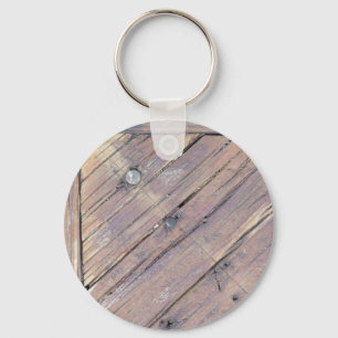 Weathered Wood Rough Textured Deck Sleutelhanger