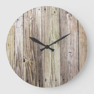 Weathered Wood Rustic Boards van Old Dock Grote Klok