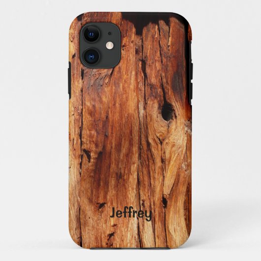 Weathered Wood Siding (Faux), Name,  Case-Mate iPhone Case (Achterkant)