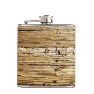 Weathered Wooden Deck Pocket Fles Heupfles