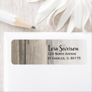 Weatherland Barn Wood Return Address Etiket