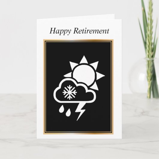 Weatherperson Meteorologist Retirement Kaart (Voorkant)