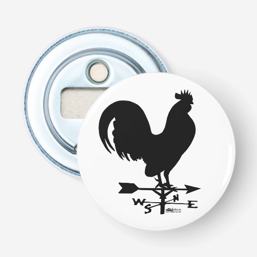 Weathervane Rooster Button Flesopener (Voorkant)