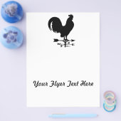 Weathervane Rooster Flyer (Enkel)