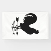 Weathervane Rooster Spandoek (Horizontaal)