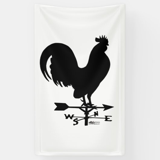 Weathervane Rooster Spandoek (Verticaal)