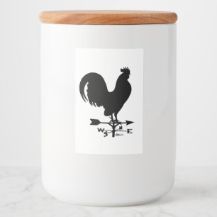 Weathervane Rooster Voedselcontainer Etiket