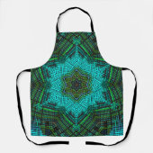 Weave Mandala Blue en Green Schort (Voorkant)