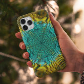 Weave Mandala Blue en Yellow Case-Mate iPhone Case