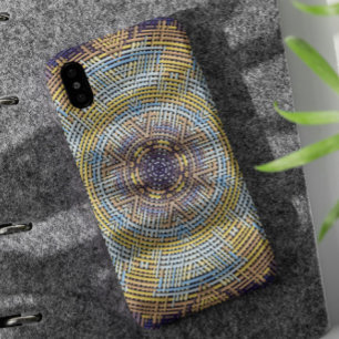 Weave Mandala Blue en Yellow iPhone 11 Hoesje